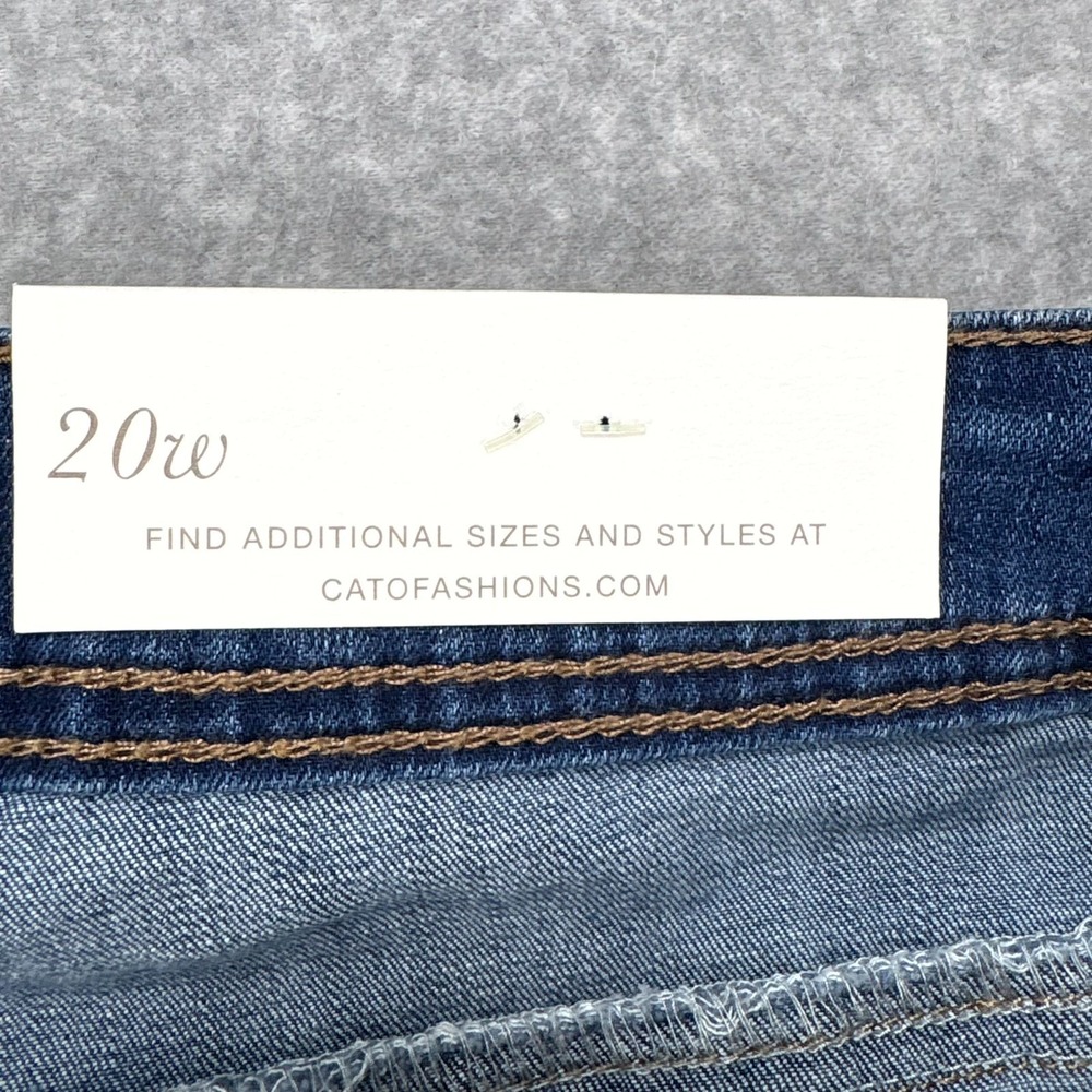 EST. 1946 Denim Jeans Women 20W Blue Stretch Curvy Skinny Leg Whisker Sculpting - Picture 7 of 11